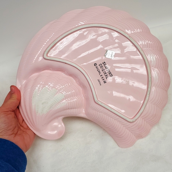 Vintage 1983 Shafford Original pink shell-shaped serving dish Made in Japan - Picture 6 of 8